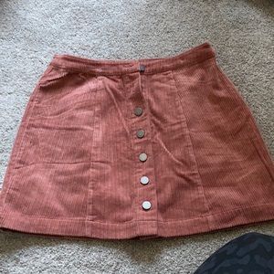 Forever 21 burnt orange corduroy mini skirt